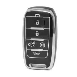 Nano High Quality Cover For Jeep Remote Key 5 Button Black Color Silver Frame Jeep-D11Y5