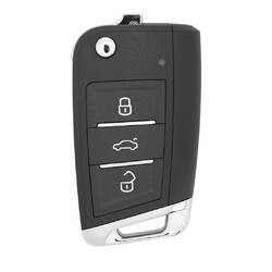 Xhorse Universal Wire Flip Remote Key 3 Botões Estilo MQB XKMQB5EN com Suporte para Chip