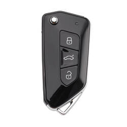 Xhorse VVDI Key Tool VVDI2 Wire Flip Remote Key All Black 3 Buttons VW Type XKGA83EN