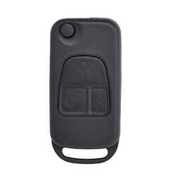 Carcasa Llave Mando Abatible Mercedes 3 Botones Hoja HU39