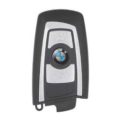 Chave remota inteligente original BMW FEM com 3 botões, 434,63 MHz, linha prateada.