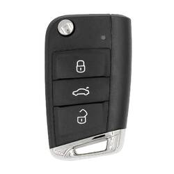 Skoda 2019 Octavia Original Flip Remote Key Proximity Keyless Go 3 Buttons 433MHz 5E0959752A