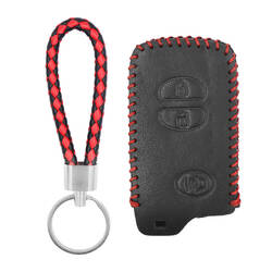 Funda de cuero para llave remota inteligente Toyota 2 + 1 botones
