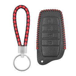 Funda de cuero para llave remota inteligente Toyota 3 + 1 botones TY-Q