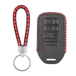Funda de cuero para llave remota inteligente Honda 4 + 1 botones