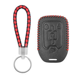Estojo de couro para GMC Chevrolet Smart Remote Key 3+1 botões GMC-B