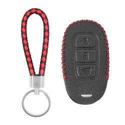 Funda de cuero para Hyundai Verna Kona Venue Palisade Remote Key 3 botones