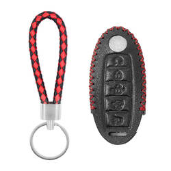 Leather Case For Nissan Smart Remote Key 5 Buttons