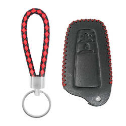 Funda de cuero para Toyota Prius C-HR Prado Smart Remote Key 2 botones