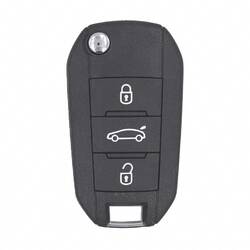 Chiave telecomando Peugeot Flip 3 pulsanti 433 MHz FSK AES Transponder
