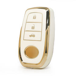 Funda Nano de alta calidad para llave remota Toyota 3 botones Color blanco