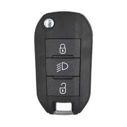 Peugeot Flip chiave remota 3 pulsante con la luce 434 MHz chip 4A
