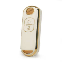 Nano Cover di alta qualità per chiave telecomando Mazda 2 pulsanti colore bianco