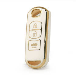 Nano Cover di alta qualità per chiave telecomando Mazda 3 pulsanti colore bianco