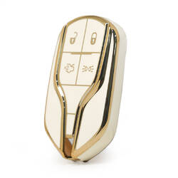 Nano High Quality Cover For Maserati Remote Key 4 Buttons White Color