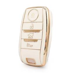 Нано Высококачественная крышка для Kia Smart Remote Key 4 кнопки белого цвета D11J4A