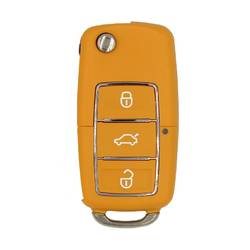 Face to Face Chiave Telecomando Universale Flip 3 Pulsanti 433MHz Tipo VW Colore Giallo RD264