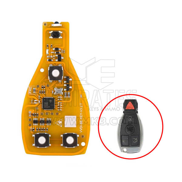Xhorse VVDI MB Mercedes Benz BGA PCB Yellow Color Version 4 Button 315 / 433MHz XNBZT1GL Type