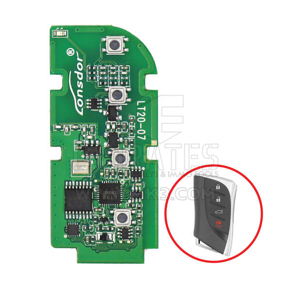 Lonsdor LT20-07NJ Evrensel Akıllı Uzaktan Kumanda PCB 8A Lexus 4 Düğme 312.09/314.35 - 433.58/434.42