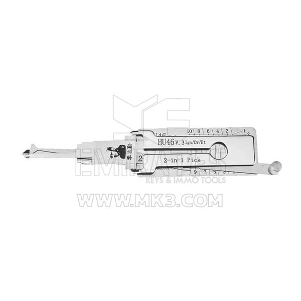 Strumento di decodifica Pick 2 in 1 originale Lishi HU46+