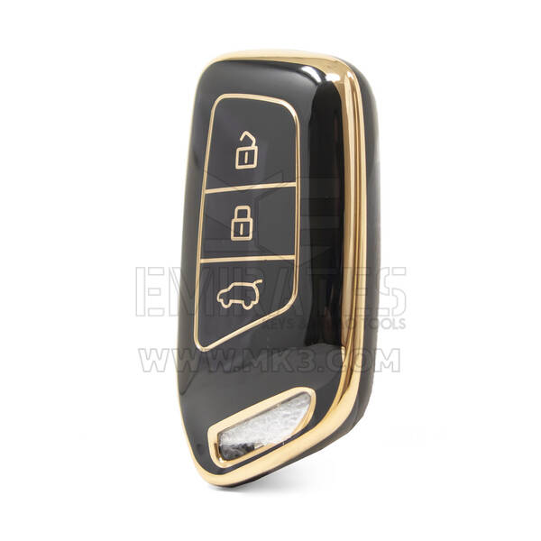 Nano High Quality Cover For Baojun Smart Remote Key 3 Button Black  Color BJ-C11J