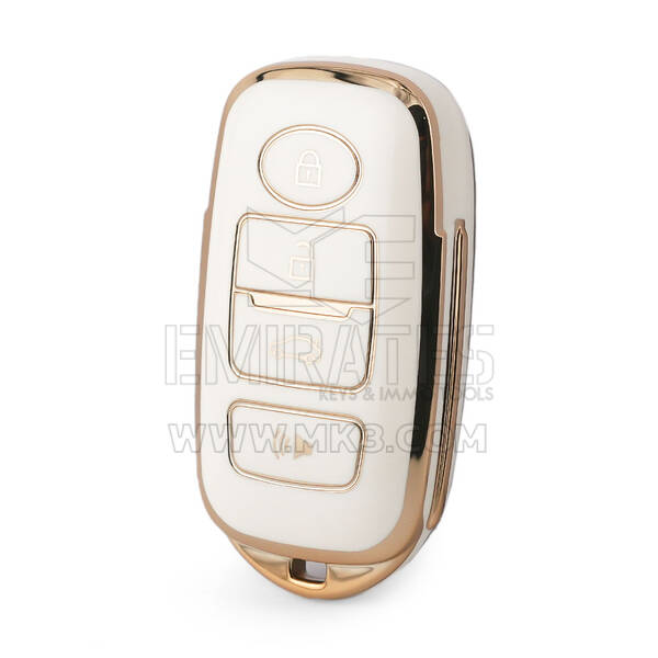 Nano High Quality Cover For Perodua Smart Remote Key 4 Buttons White Color PRD-B11J