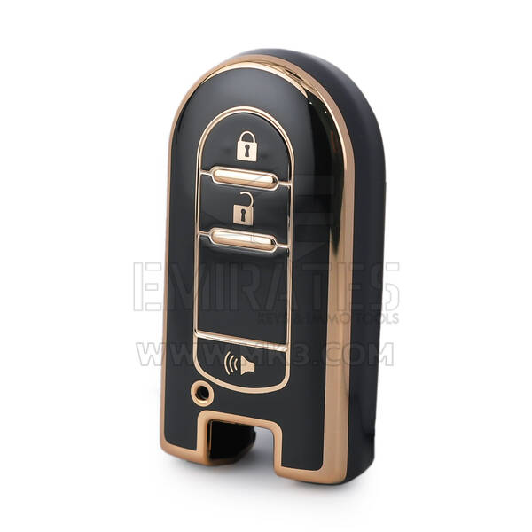 Nano High Quality Cover For Perodua Smart Remote Key 3 Buttons Black Color PRD-C11J3