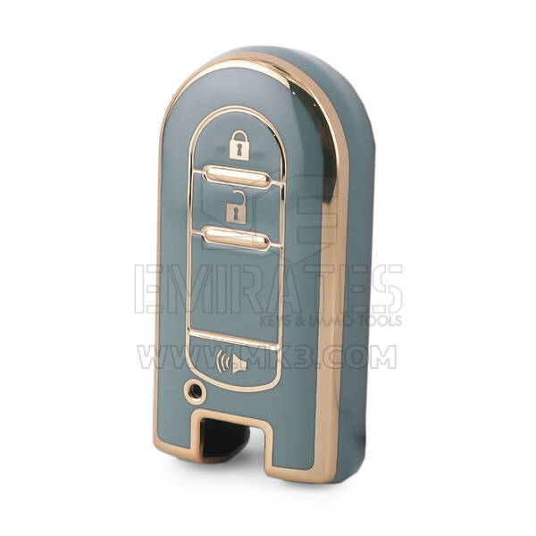 Nano High Quality Cover For Perodua Smart Remote Key 3 Buttons Gray Color PRD-C11J3