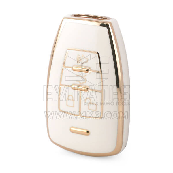 Nano High Quality Cover For Baic Smart Remote Key 4 Buttons White Color BQ-A11J