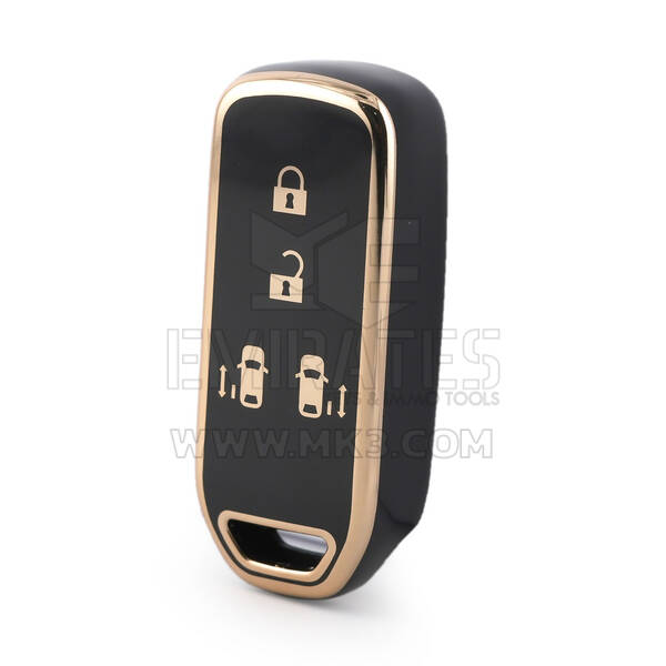 Нано-чехол высокого качества для Honda Smart Remote Key 4 кнопки черного цвета HD-C11J4