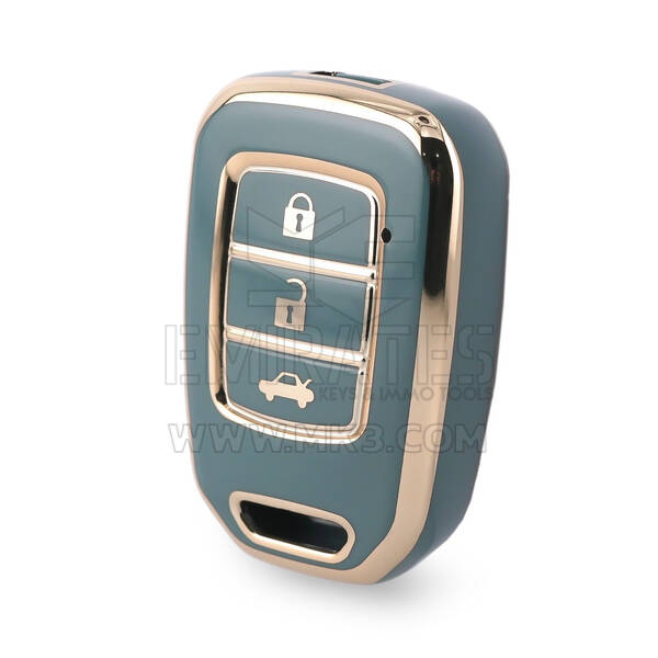 Чехол Nano высокого качества для дистанционного ключа Honda с 3 кнопками серого цвета HD-D11J3