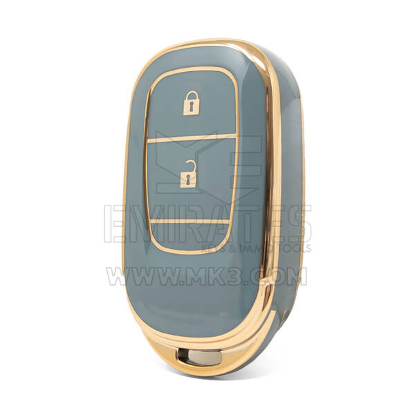 Funda Nano de alta calidad para llave remota Honda, 2 botones, Color gris, HD-G11J2