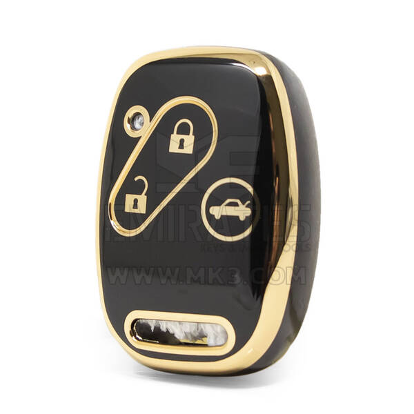 Funda Nano de alta calidad para llave remota Honda, 3 botones, Color negro, HD-J11J3A
