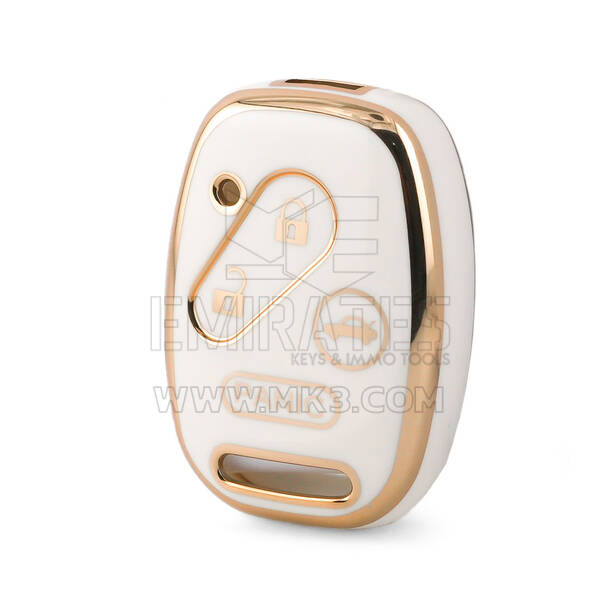 Funda Nano de alta calidad para llave remota Honda, 4 botones, Color blanco, HD-J11J4