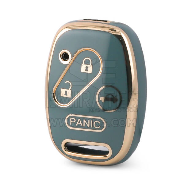 Нано-чехол высокого качества для дистанционного ключа Honda с 4 кнопками серого цвета HD-J11J4