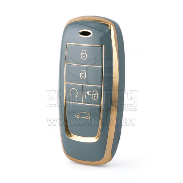 Nano – housse de haute qualité pour clé télécommande intelligente Trumpchi, 5 boutons, couleur grise, CQ-B11J