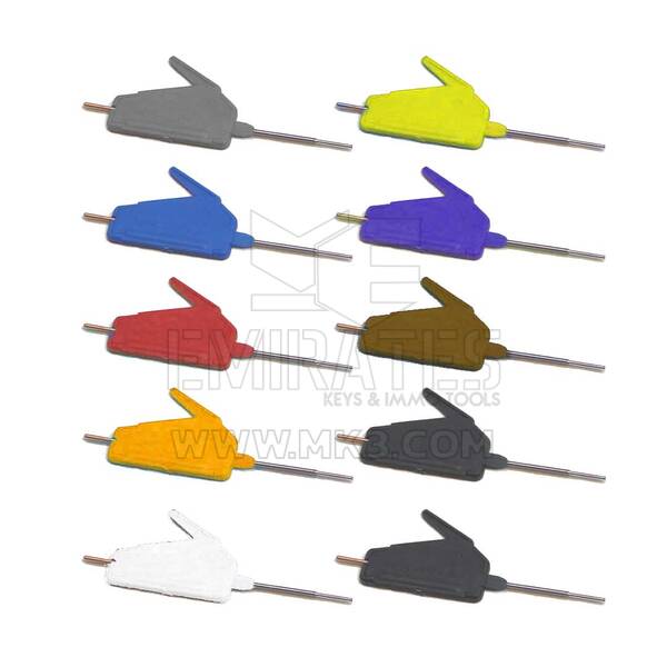 Dimsport Set Of 10 Insulated Micro Clamps 0.025″ For Direct Connections To CPUs