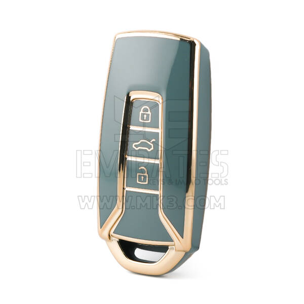 Nano – couvercle de haute qualité pour clé télécommande Volkswagen, 3 boutons, couleur grise, VW-H11J