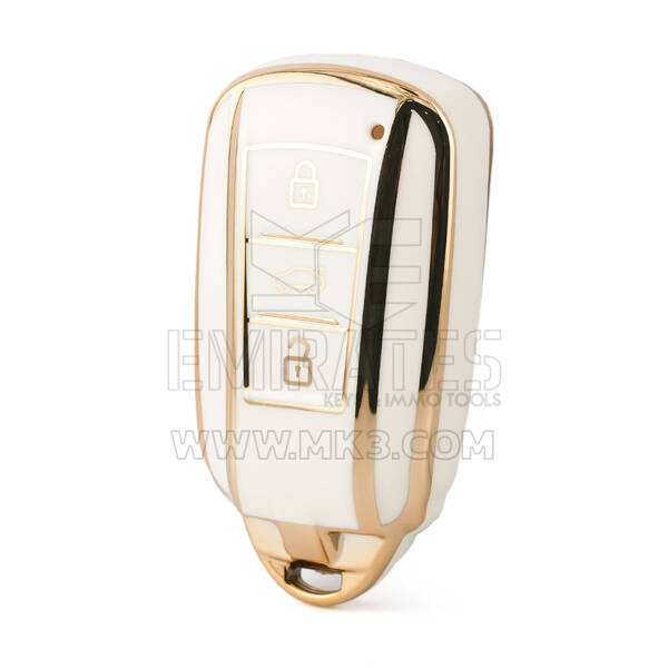 Nano couvercle de haute qualité pour clé télécommande Dongfeng, 3 boutons, couleur blanche, DF-D11J