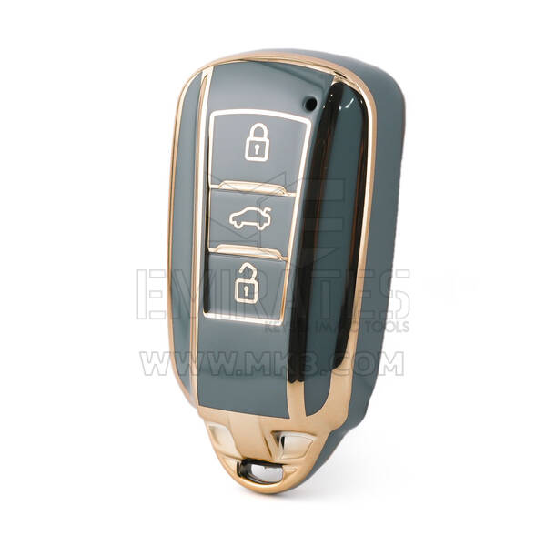 Nano – couvercle de haute qualité pour clé télécommande Dongfeng, 3 boutons, couleur grise, DF-D11J