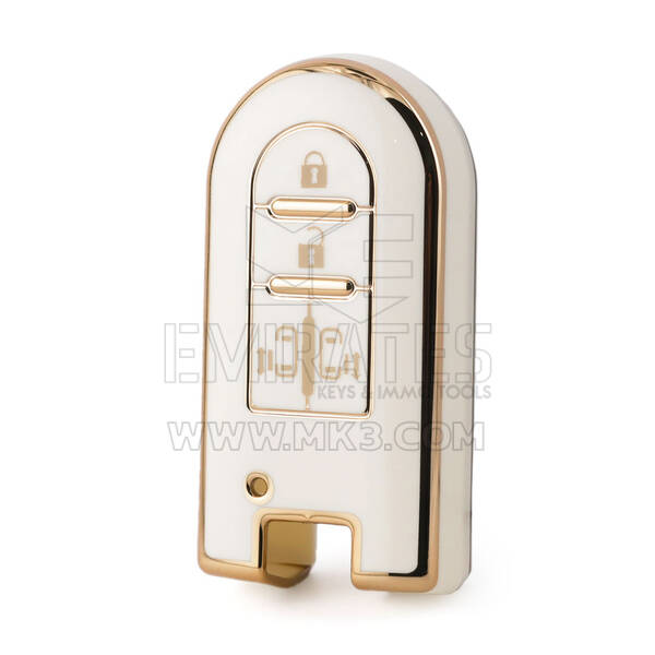 Funda Nano de alta calidad para llave remota de Toyota, 4 botones, Color blanco, TYT-G11J4B