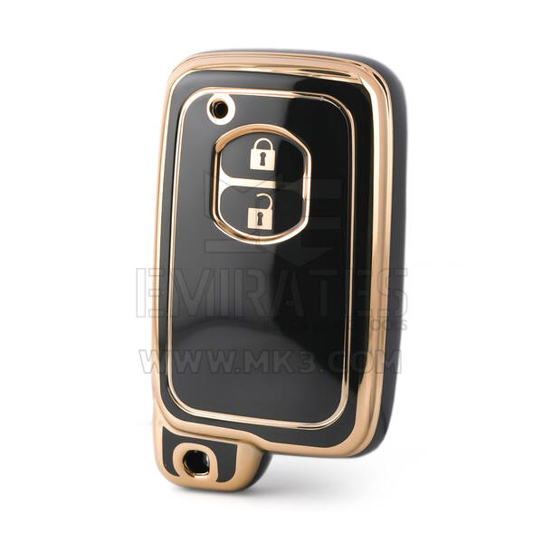 Funda Nano de alta calidad para llave remota de Toyota, 2 botones, Color negro, TYT-H11J2