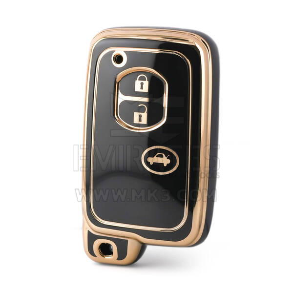 Funda Nano de alta calidad para llave remota de Toyota, 3 botones, Color negro, TYT-H11J3A