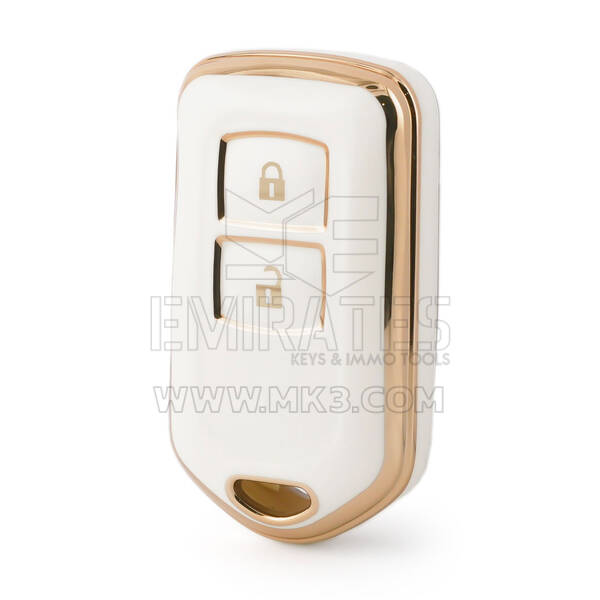 Funda Nano de alta calidad para llave remota de Toyota, 2 botones, Color blanco, TYT-L11J2
