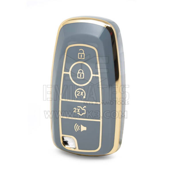 Capa Nano de alta qualidade para chave remota Ford 5 botões cor cinza Ford-B11J5