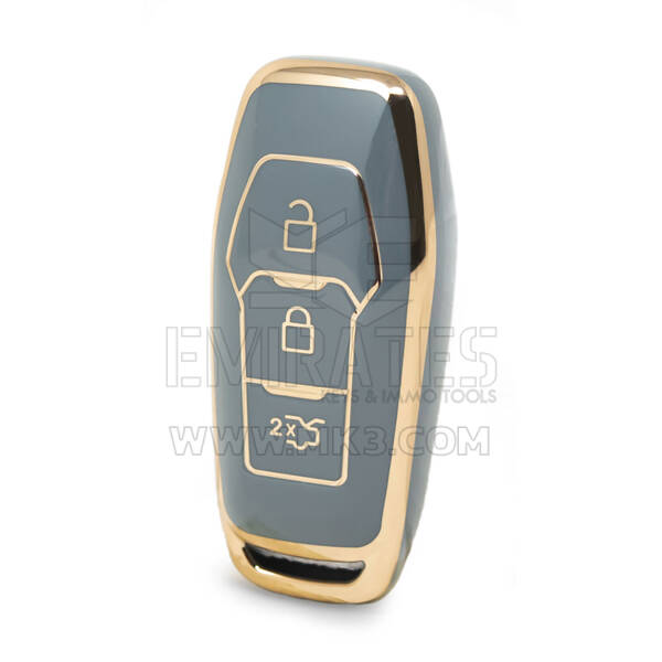 Capa Nano de alta qualidade para chave remota Ford Edge 3 botões cor cinza Ford-C11J
