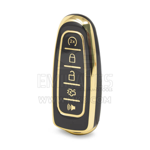 Capa Nano de alta qualidade para chave remota Ford 5 botões cor preta Ford-J11J