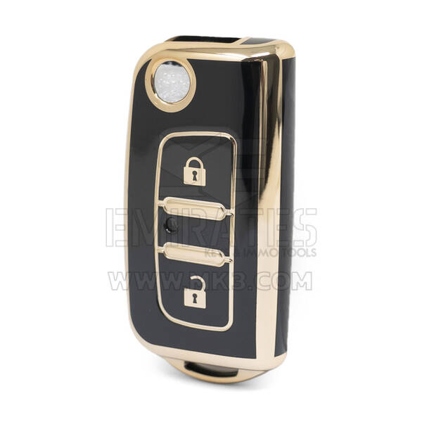 Nano – couvercle de haute qualité pour clé télécommande Foton, 2 boutons, couleur noire, FT-A11J