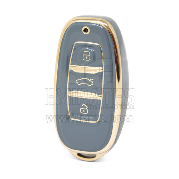 Nano – couvercle de haute qualité pour clé télécommande Hongqi, 3 boutons, couleur grise, HQ-C11J