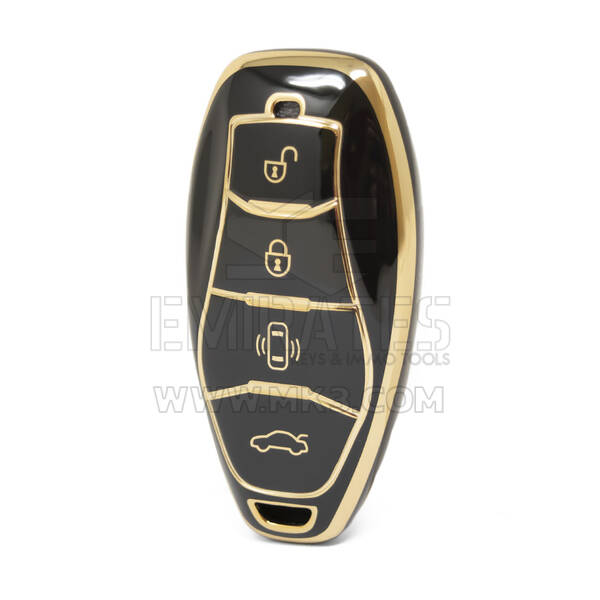 Nano – couvercle de haute qualité pour clé télécommande Hongqi, 4 boutons, couleur noire, HQ-D11J